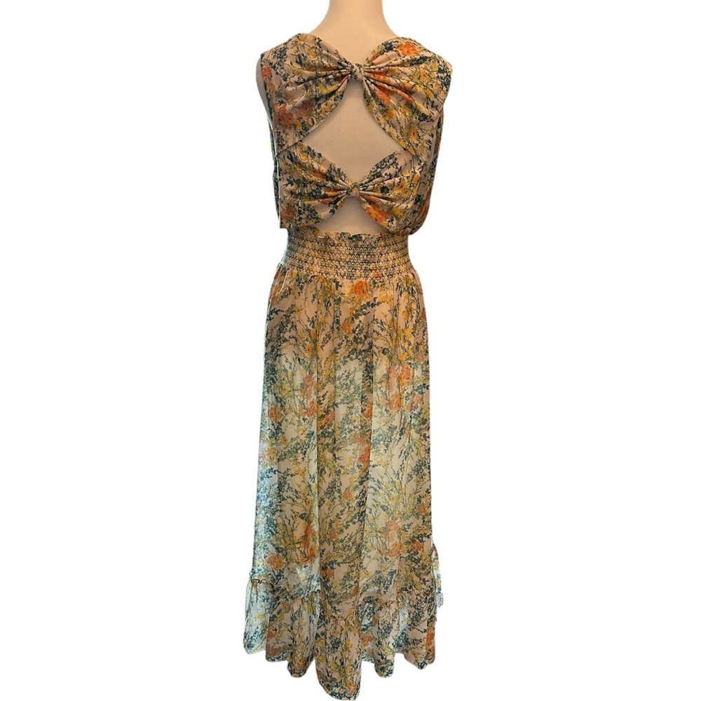 Sachin + Babi NWT Anastasia MIDI Dress in Sunshine/Teal Bouquet Q1187 - Picture 3 of 7